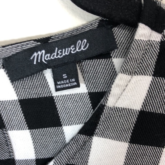 Madewell Button-Back Tie Tee in Buffalo Check Small - Picture 6 of 8